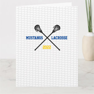 Carte Lacrosse Team Année Merci Entraîneur Joueurs Coule