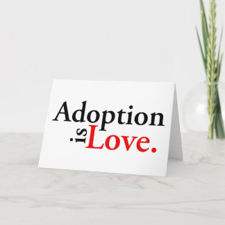Carte L'adoption est l'amour
