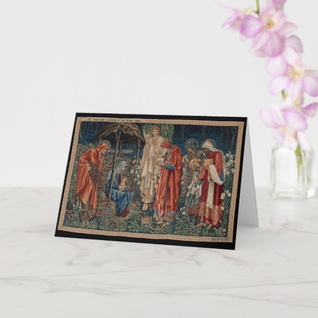 Carte L'Adoration des Mages (par Edward Burne-Jones) (Orchidée)