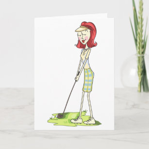 Carte Lady Golfer