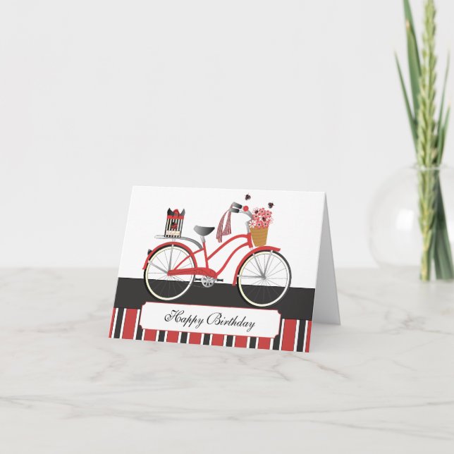 Carte Ladybug Bicycle (Devant)