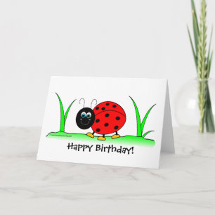 Carte Ladybug Birthday Card