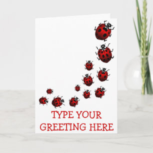 Carte Ladybug Card Custom Ladybug Art Card - Perso