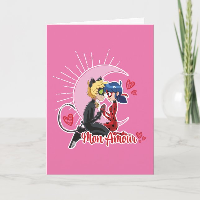 Carte Ladybug & Cat Noir | Mon Amour (Devant)
