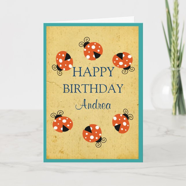 Carte Ladybug, Joyeux anniversaire (Devant)