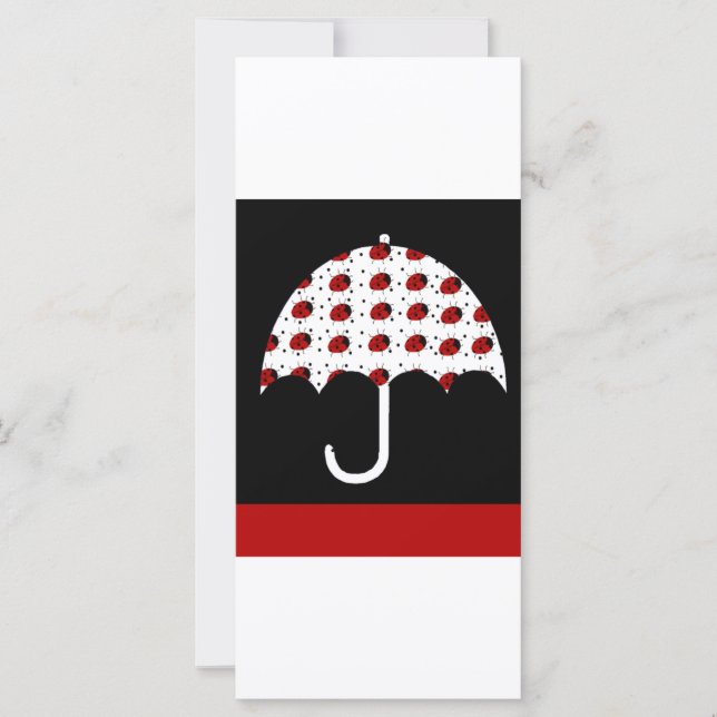 Carte Ladybug Umbrella Design (Devant)