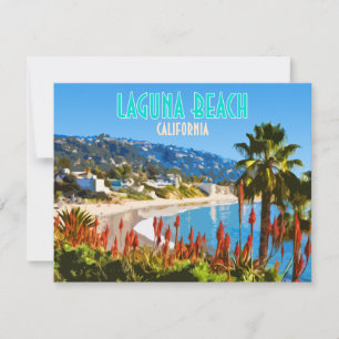Carte Laguna Beach Orange County Californie Vintage