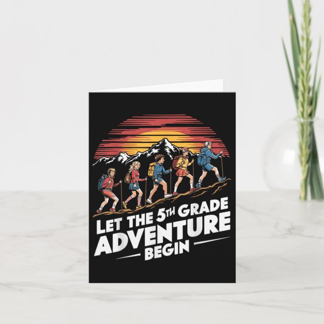 Carte Laisser l'aventure de 5e année débuter Teac de 5e  (Devant)