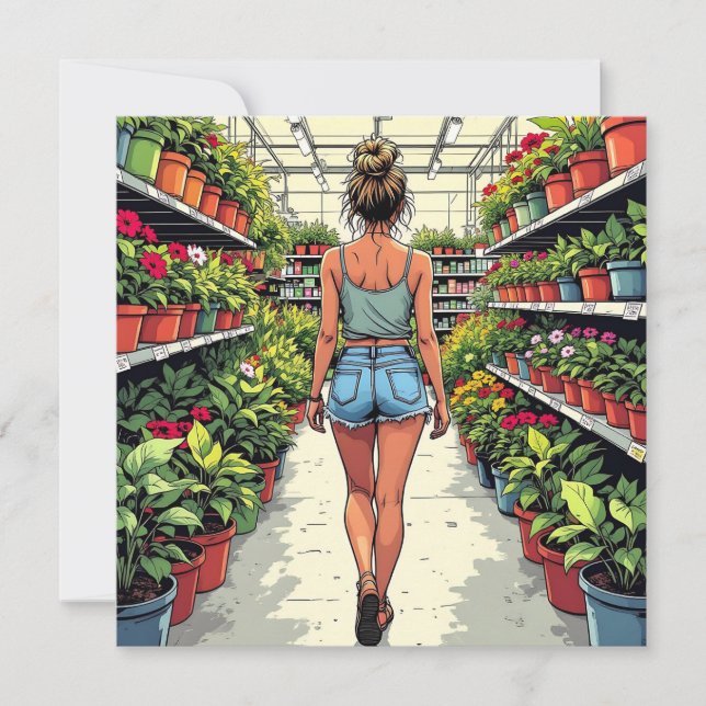 Carte Laisser le shopping commencer | Amateurs plantes (Devant)