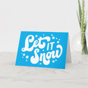 Carte Laisser neiger hiver design