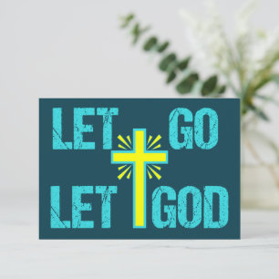 Carte Laissez Aller Laisser Dieu Christian Inspiration C