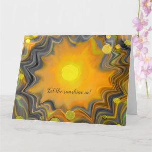 Carte Laissez entrer l'amour rétro du soleil