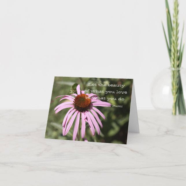 Carte Laissez la beauté de ce que vous aimez être (Devant)