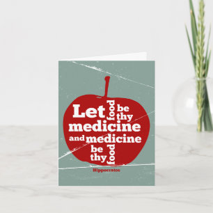 Carte Laissez la nourriture être par la médecine Hippocr