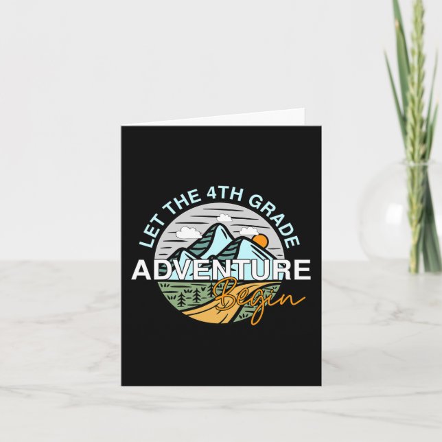 Carte Laissez L'Aventure De 4E Année Commencer À S'Amuse (Devant)