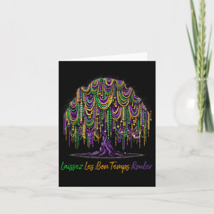 Carte Laissez Les Bon Temps Rouler Mardi Gras Tree Beads