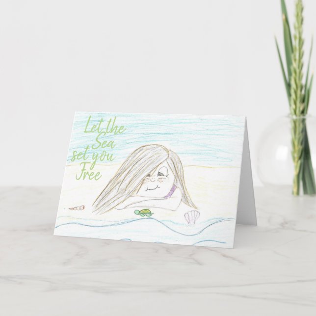 Carte Laissez Sea Set You Free Note Card (Devant)