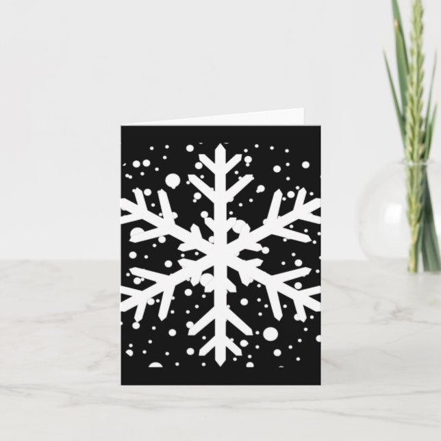 Carte Laissez Tomber La Neige Un Grand T Shirt Flocon De (Devant)