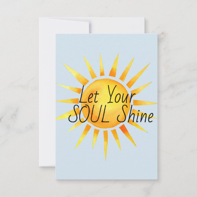 Carte Laissez Votre Soul Briller Inspirationnel (Devant)