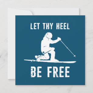 Carte Laissez Votre Talon Être Télémark Gratuit Ski