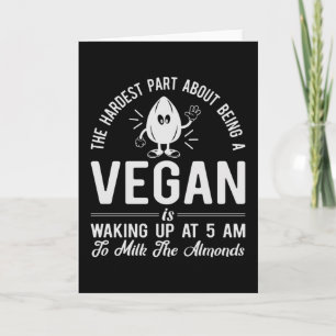 Carte Lait les amandes Drôle Végétal et végétarien Végan