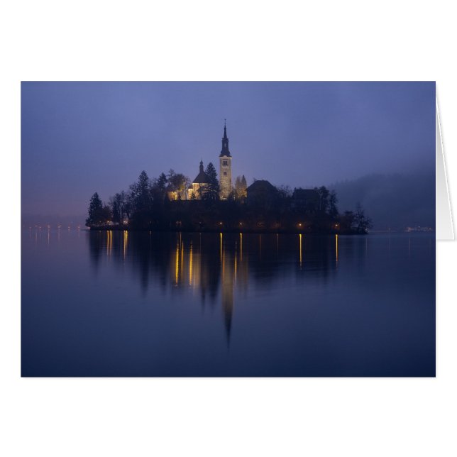 Carte Lake Bled (Devant horizontal)