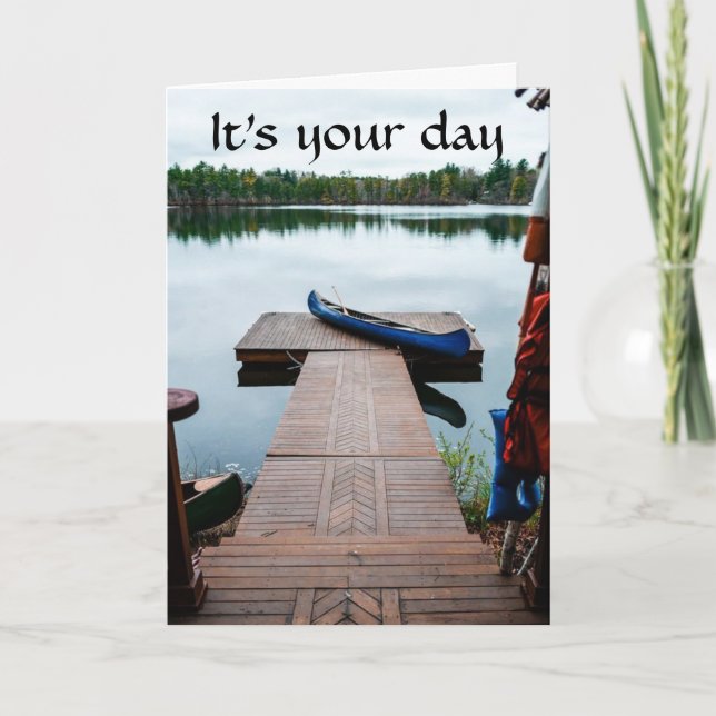 CARTE LAKE HOUSE VIVANT POUR "VOTRE ANNIVERSAIRE" (Devant)