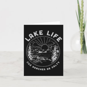 Carte Lake Life Cuz Plages Be Salty Retro Lac Vintage