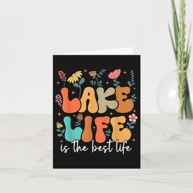 Carte Lake Life est la meilleure vie Lake Vibes Vacat ét (Devant)