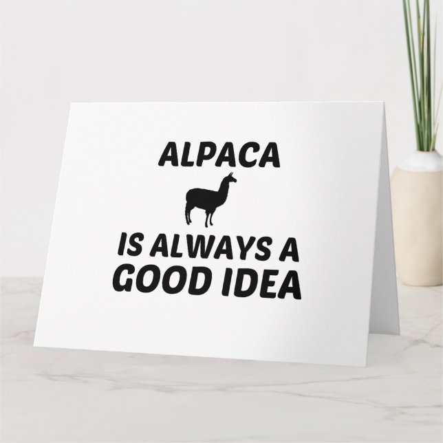 CARTE L'ALPACA EST TOUJOURS UNE BONNE IDÉE (Devant)