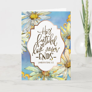 Carte Lamentations 3:22 Son Amour Fidèle Ne Se Termine J