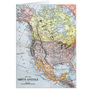 CARTE : L'AMÉRIQUE DU NORD, 1890