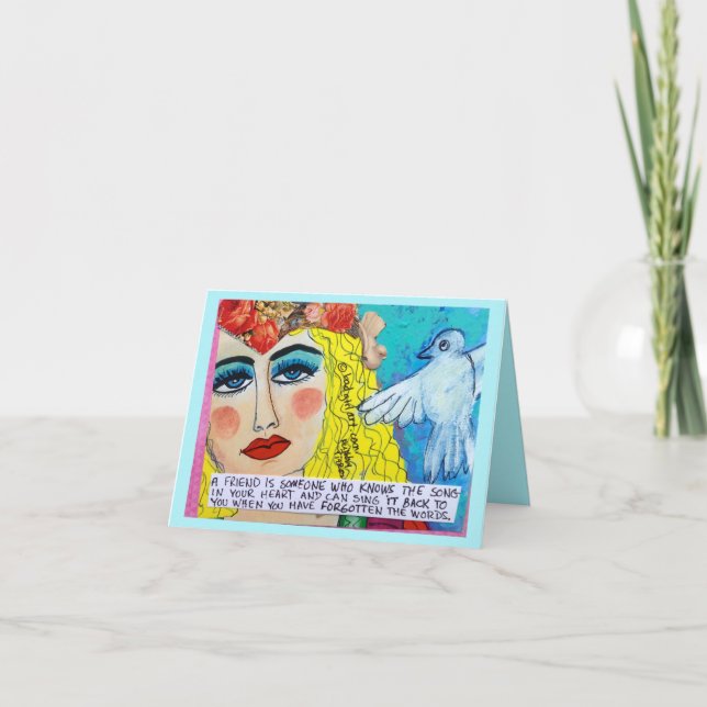 CARTE L'AMI DE NOTECARD-A EST QUE QUELQU'UN L'OMS SAIT (Devant)