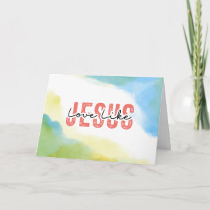 Carte L'amour comme Jésus Citation chrétienne Bible Vers