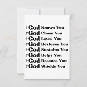 Carte L'Amour de Dieu et les promesses Salutation fidèle