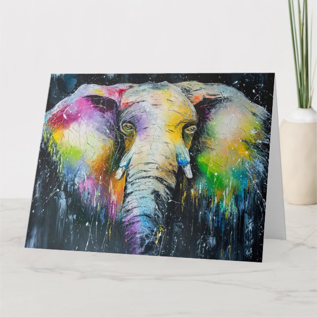 Carte L'Amour Des Éléphants L'Aquarelle Des Éléphants (Devant)