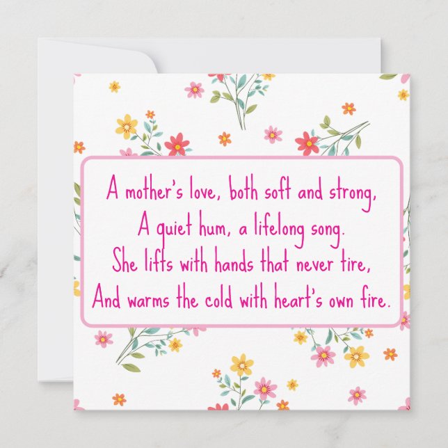 Carte L'amour d'une mère (Devant)