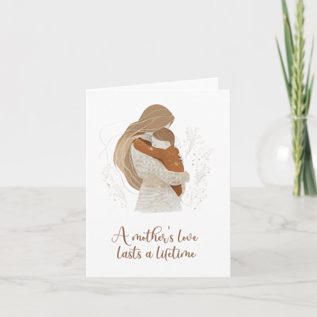 Carte L'amour d'une mère dure toute sa vie (Devant)