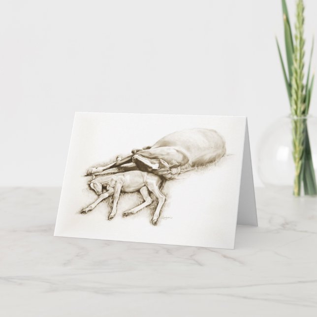 Carte "L'amour d'une mère" Mare dormant et salut de poul (Devant)