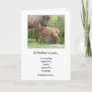 Carte L'Amour d'une mère...Nouveau bébé