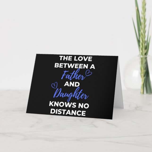 Carte L'amour entre un père et une fille (Devant)