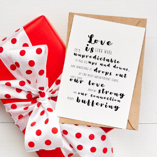 Carte L'Amour Est Comme Le Wifi - Typographie Citation D