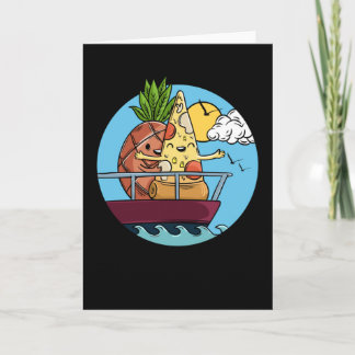 Carte L'amour est l'amour Ananas Pizza Saint-Valentin Fo