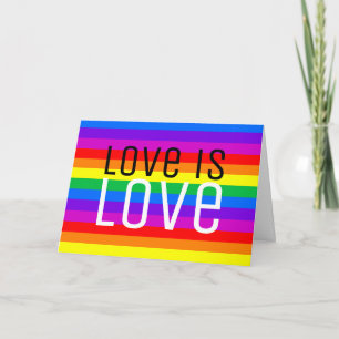 Carte L'amour est l'amour, arc-en-ciel