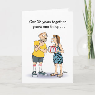 Carte L'amour est le 32e anniversaire du Mariage