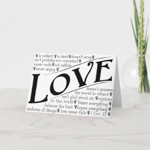 Carte L'amour est patient, l'amour est nature