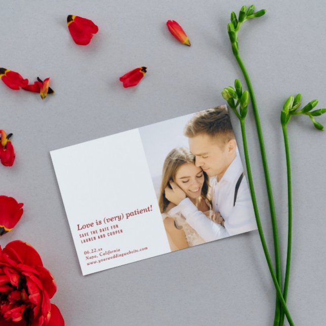 Carte L'Amour Est Très Patient Mariage Moderne Enregistr (Créateur téléchargé)