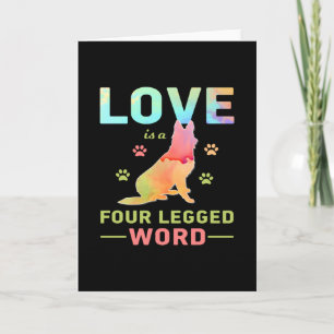 Carte L'amour est un mot à quatre pattes