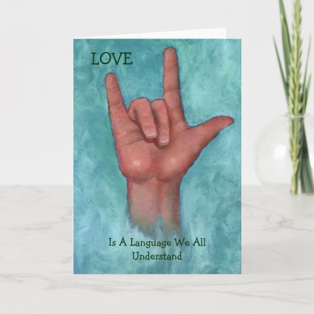 Carte L'Amour Est Une Langue Que Nous Comprenons Tous La (Devant)