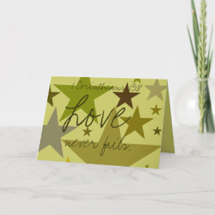 Carte L'Amour-fête des pères N'Échoue Jamais 1 Cor. 13:8